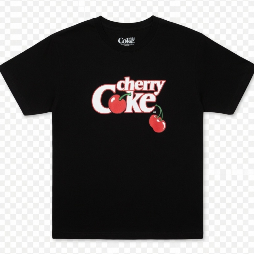 Cherry Coke Graphic T-Shirt XL - Official Coca-Cola Logo T-Shirt